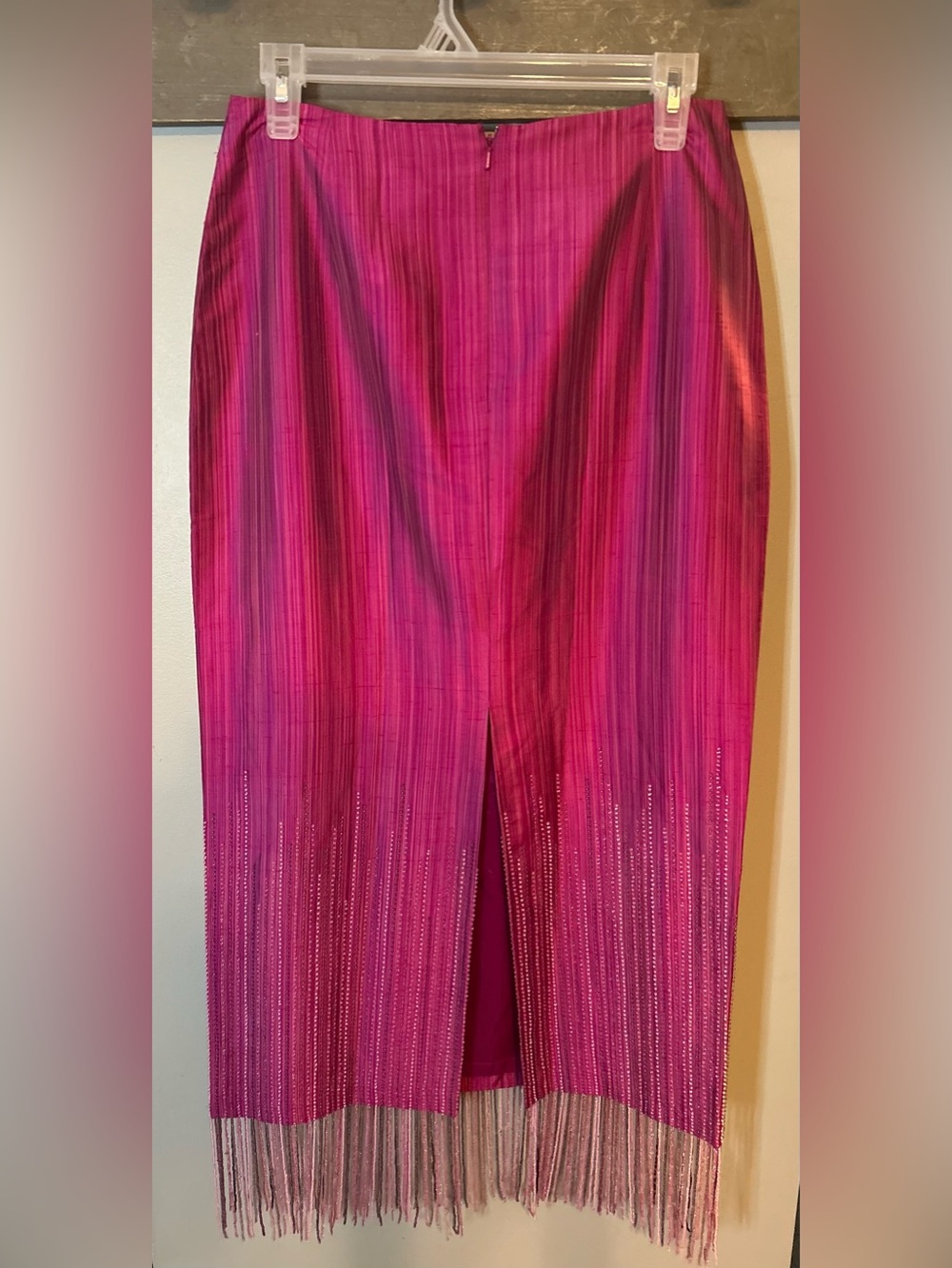 Muse silk skirt with fringe - Picture 10 of 15